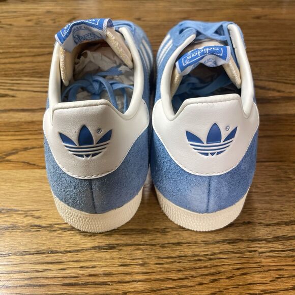 NEW Men’s adidas Gazelle Shoes Light Blue Off White Cream Size 8 8.5 9 Casual - Picture 5 of 6